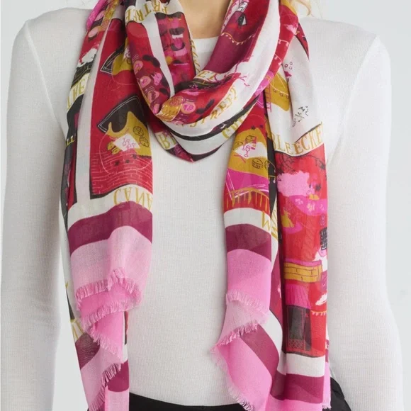 โ ๏ธ Kate Spade New York Women's Holiday Rooftops Oblong Scarf ๐โ ๏ธ - Picture 10 of 10